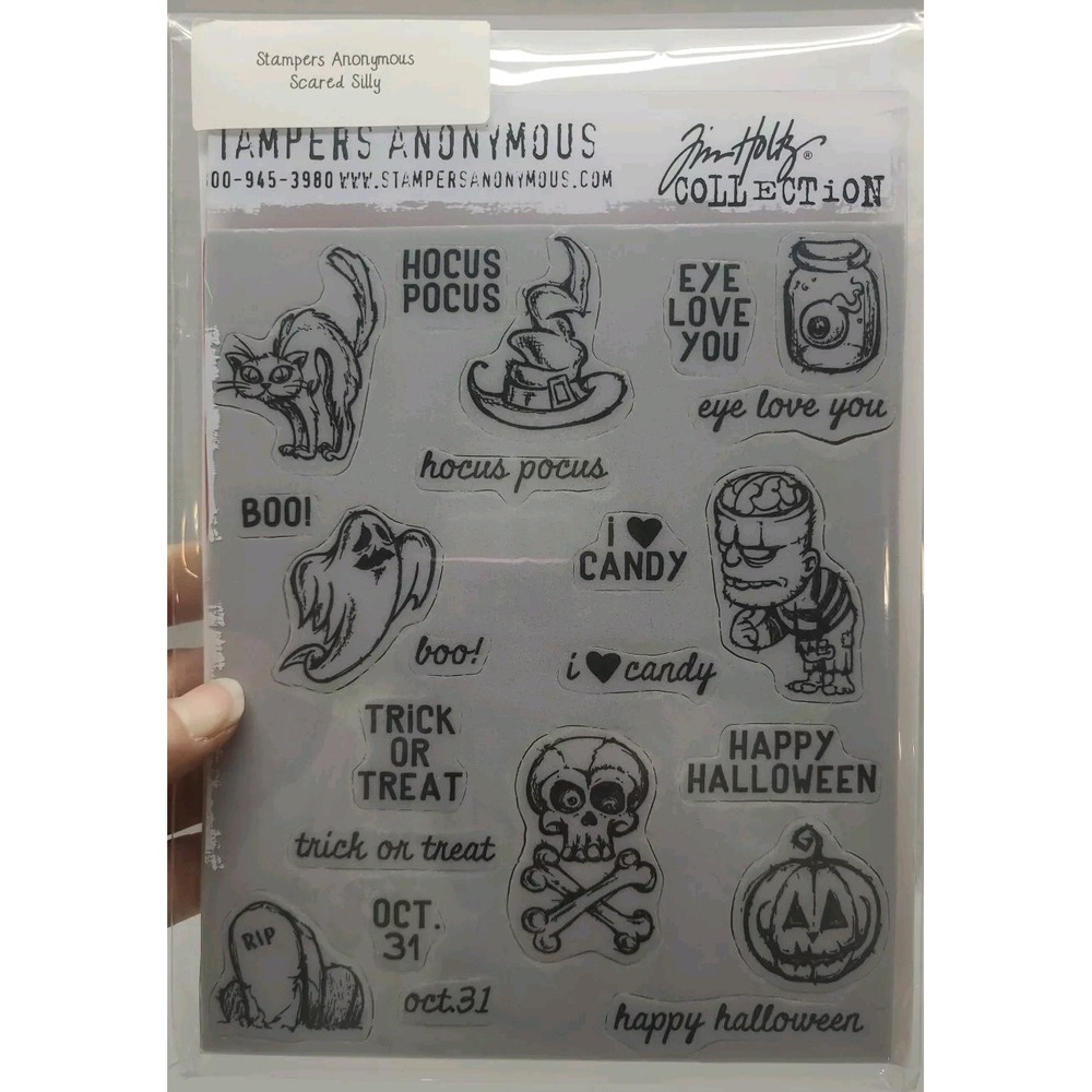 Scrapbooking‎ Cling Stamps Stampers Anoymous Tim Holtz CollectionScared Silly